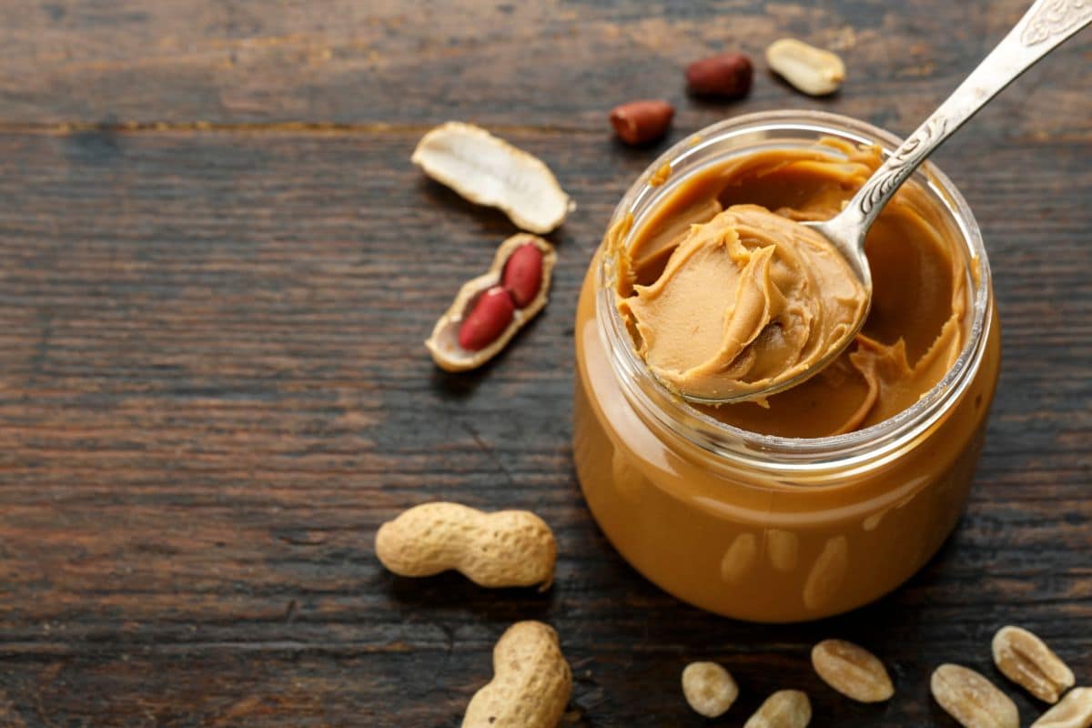 A jar of peanut butter 