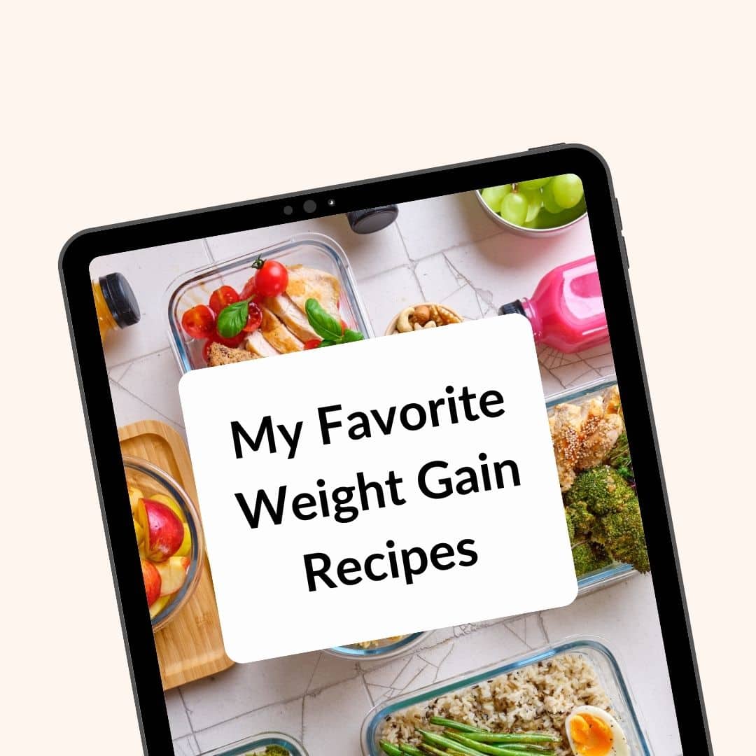 Weight gain email on a tablet 