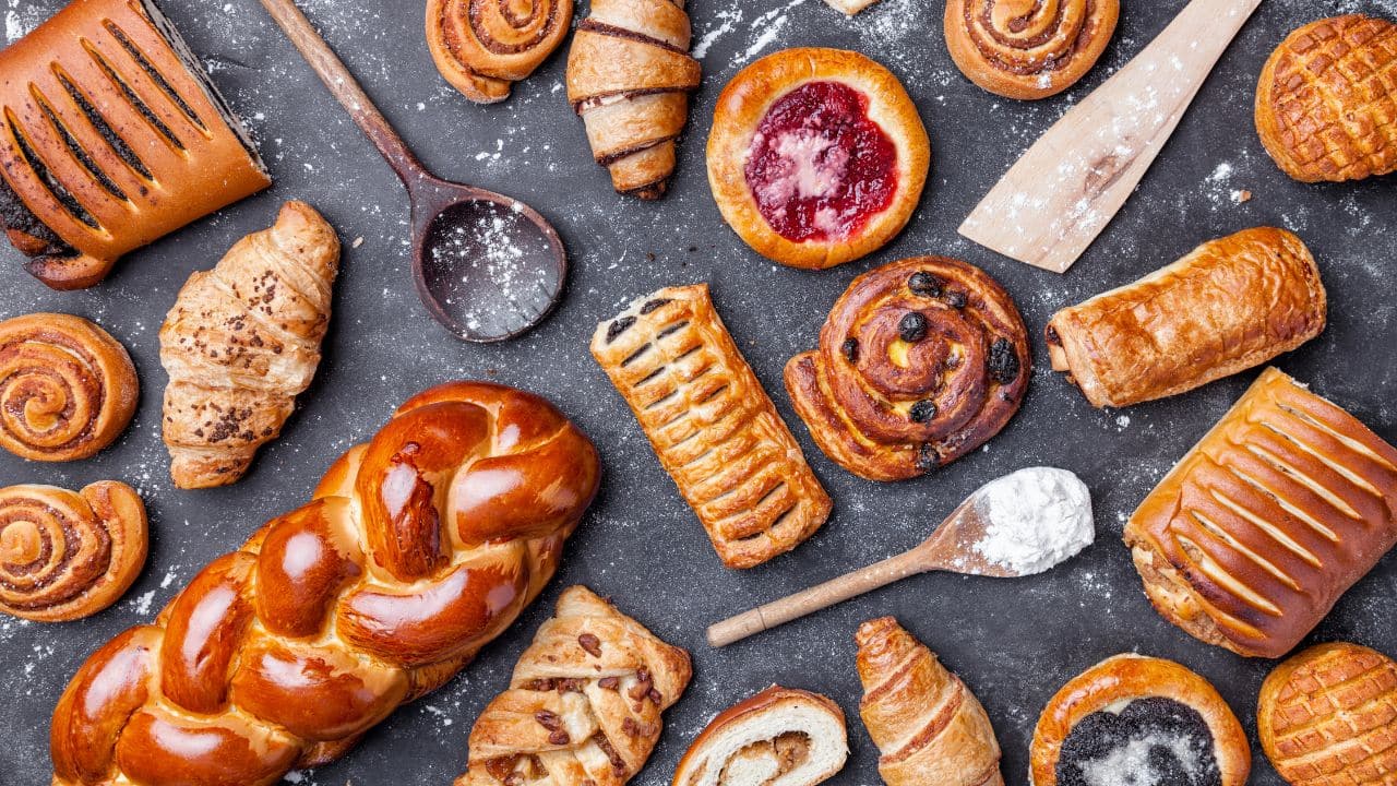 10 High-Calorie Foods To Avoid & 10 That Are Actually Healthy 3 Pastries on a board